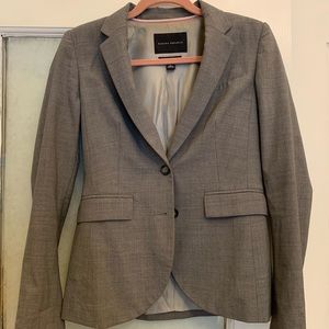 Banana Republic gray wool suit jacket skirt pants